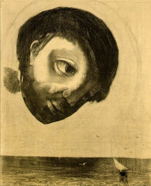 Odilon Redon - Guardian Spirit of the Water (1878)